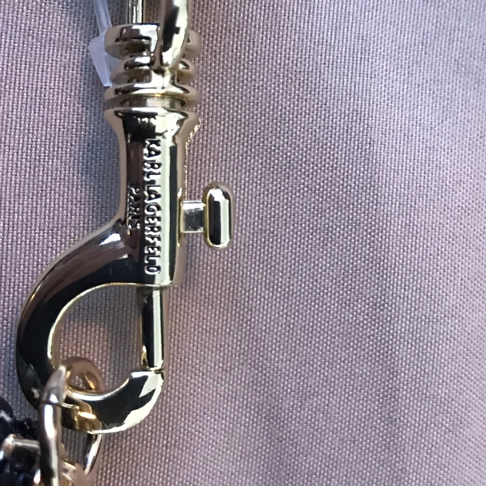 *SOLD* NWT KARL LAGERFELD PARIS BLACK WRISTLET $48 - Picture 3 of 8